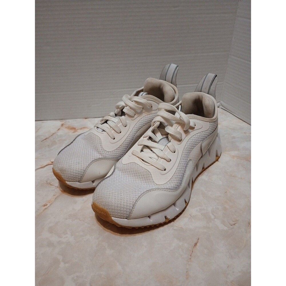 Reebok Women’s Zig Dynamica White Gum Athletic Training Running Shoes Size 8.0